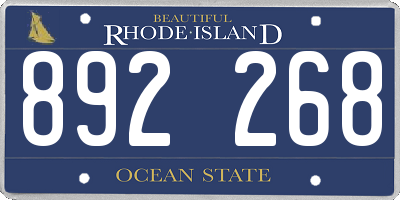 RI license plate 892268