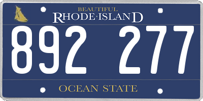 RI license plate 892277