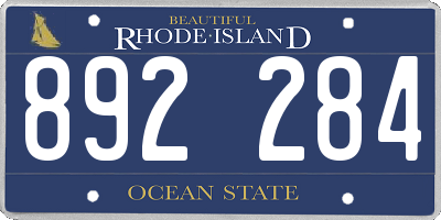RI license plate 892284