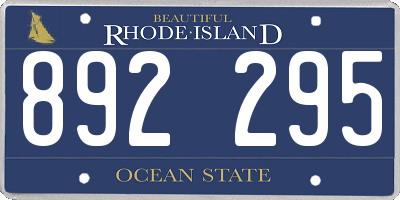 RI license plate 892295