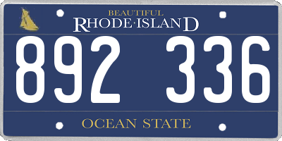 RI license plate 892336