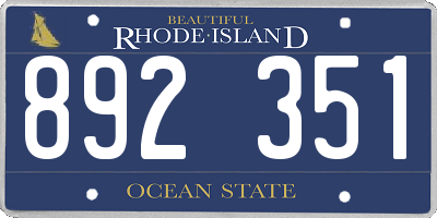 RI license plate 892351