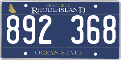 RI license plate 892368