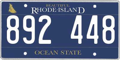 RI license plate 892448