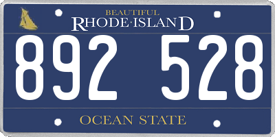 RI license plate 892528