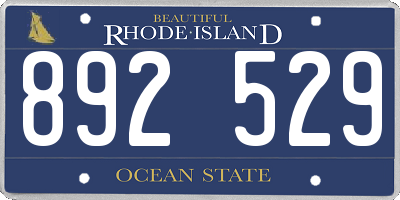 RI license plate 892529