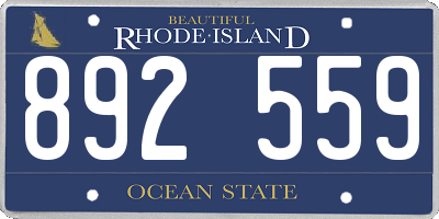 RI license plate 892559