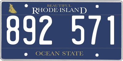 RI license plate 892571