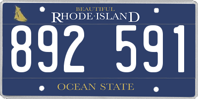 RI license plate 892591
