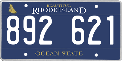 RI license plate 892621