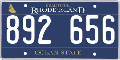 RI license plate 892656