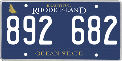 RI license plate 892682