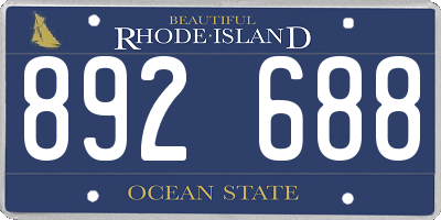 RI license plate 892688