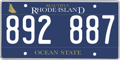 RI license plate 892887