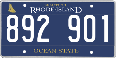 RI license plate 892901