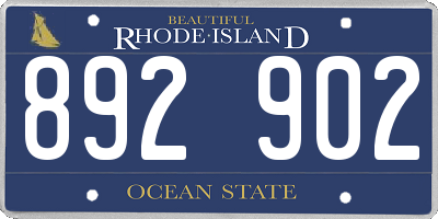 RI license plate 892902