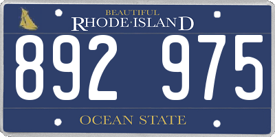 RI license plate 892975