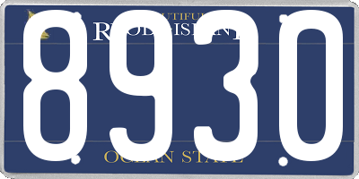 RI license plate 8930