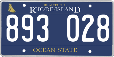 RI license plate 893028