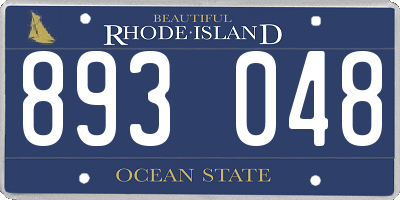 RI license plate 893048