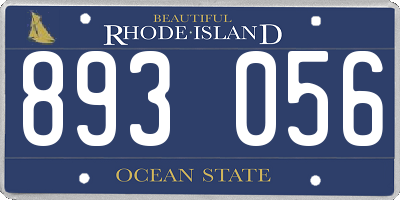RI license plate 893056
