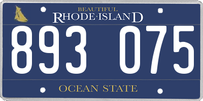 RI license plate 893075