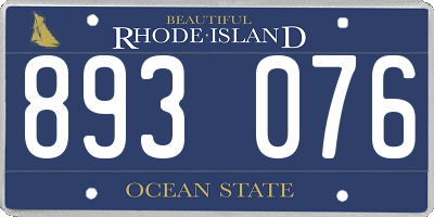 RI license plate 893076