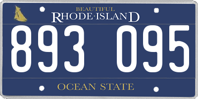 RI license plate 893095
