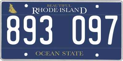 RI license plate 893097