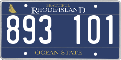 RI license plate 893101