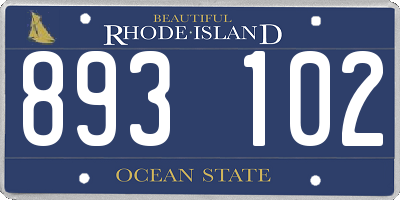 RI license plate 893102