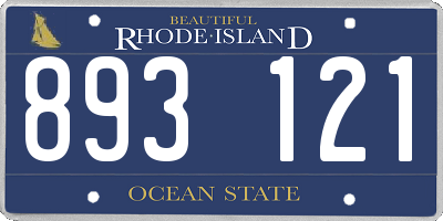 RI license plate 893121