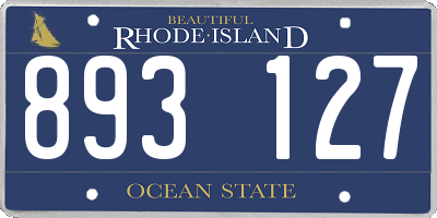 RI license plate 893127