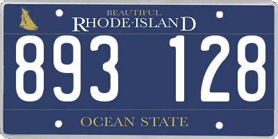 RI license plate 893128