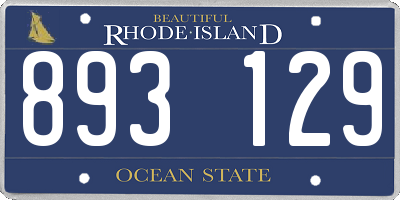 RI license plate 893129