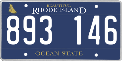RI license plate 893146