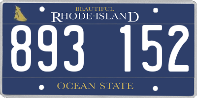 RI license plate 893152