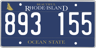 RI license plate 893155