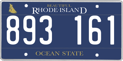 RI license plate 893161