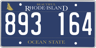 RI license plate 893164