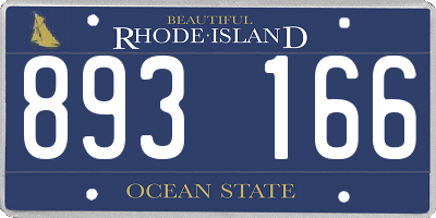 RI license plate 893166