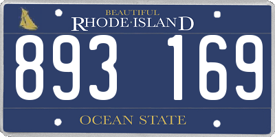 RI license plate 893169