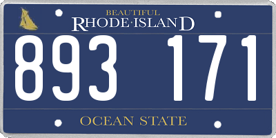 RI license plate 893171