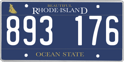 RI license plate 893176
