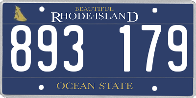 RI license plate 893179