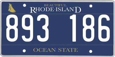 RI license plate 893186