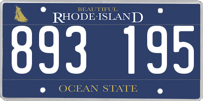 RI license plate 893195