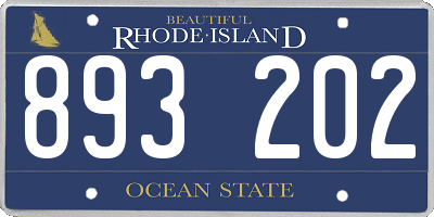 RI license plate 893202