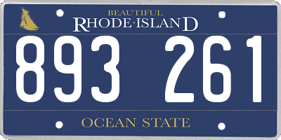RI license plate 893261