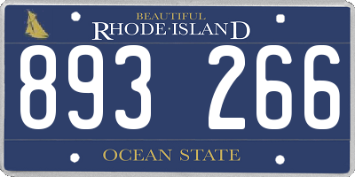 RI license plate 893266